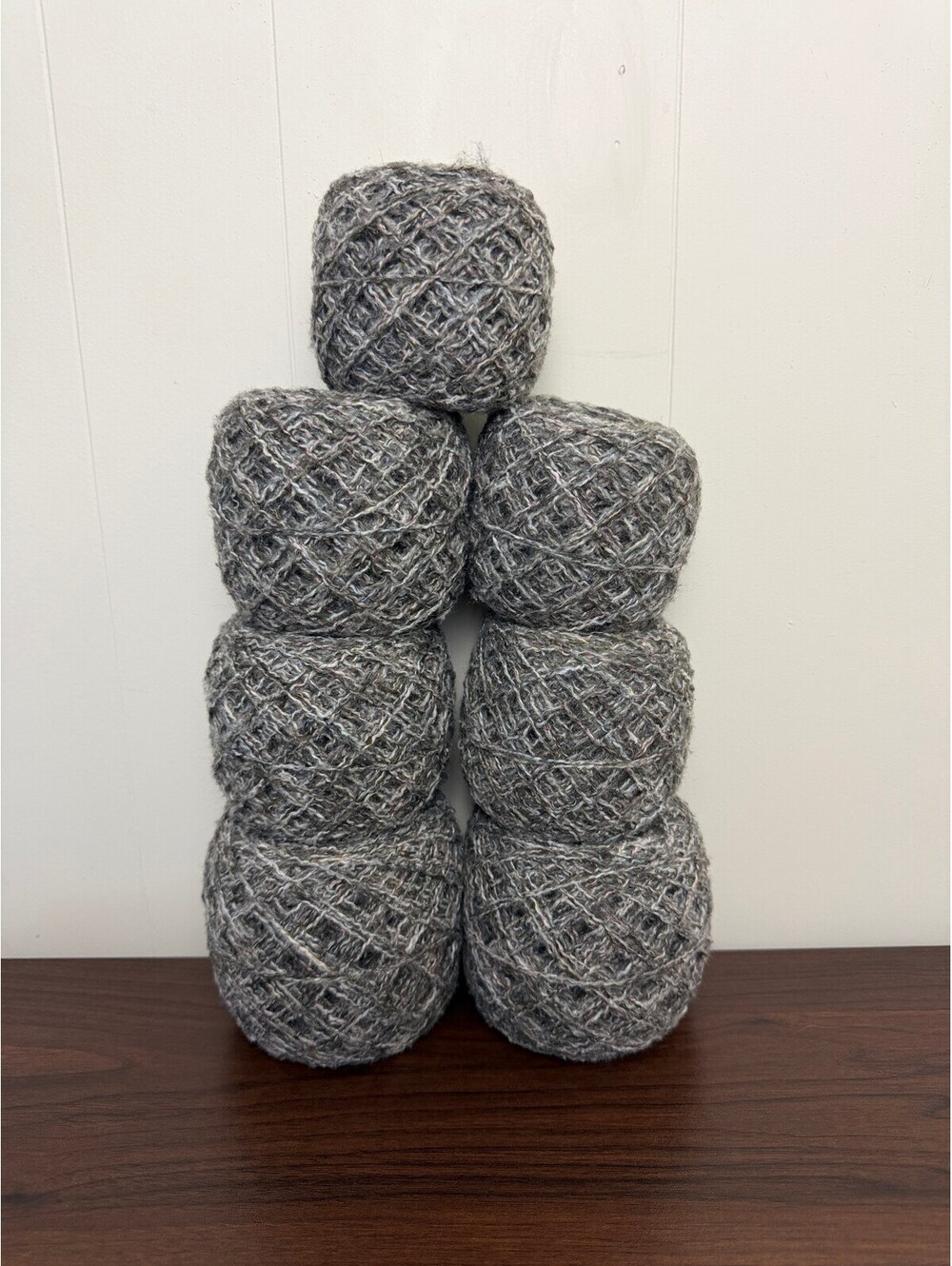 Reclaimed Cotton Blend DK Yarn 1118 Yds Gray Heather 488g (7 Cakes)